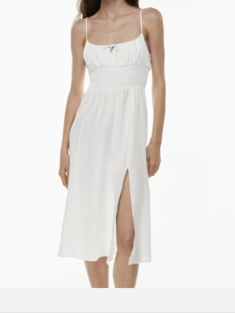 Linen Genoa Dress In White